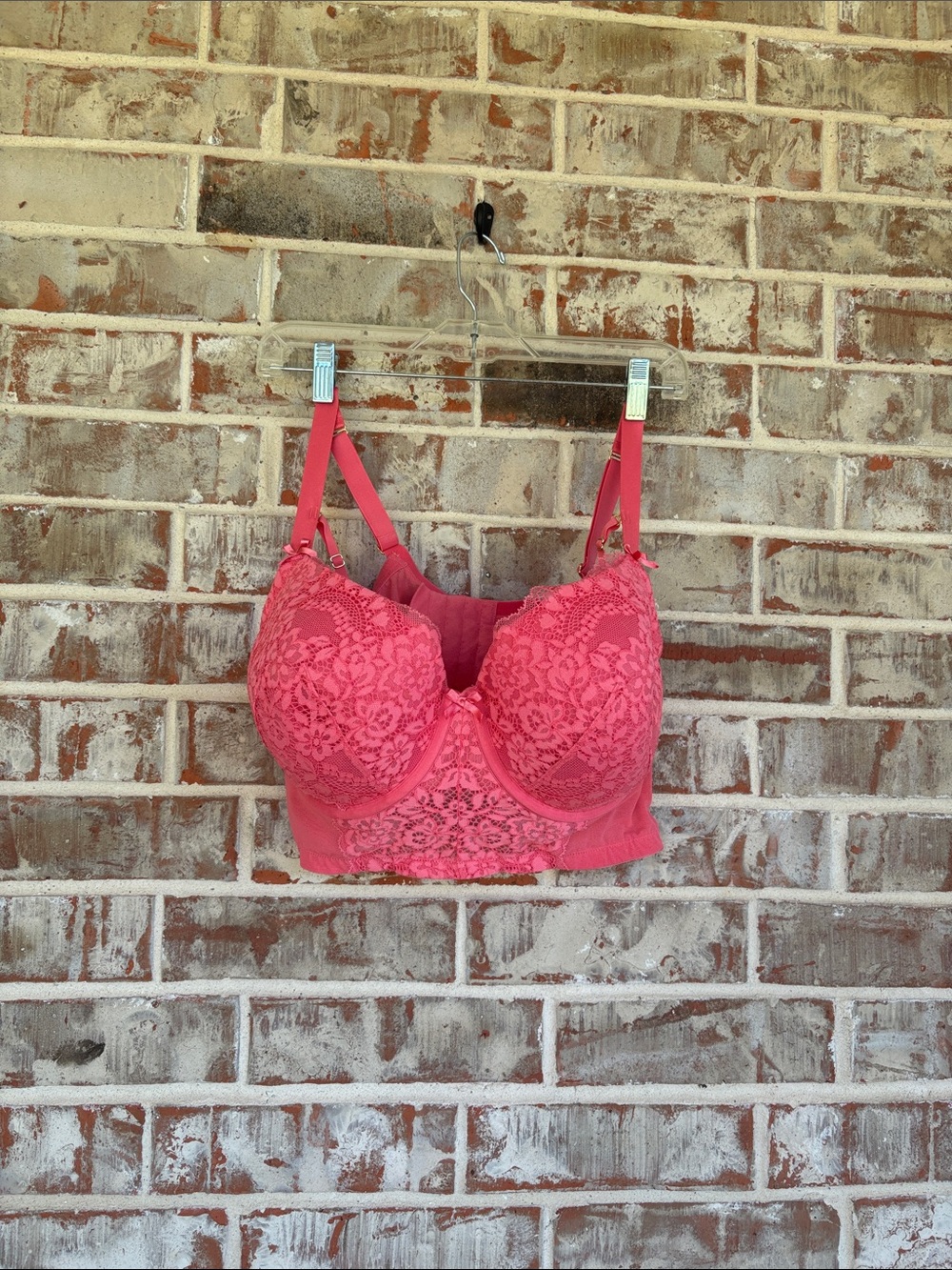 Cacique‎ Pink Lace Longline Lightly Lined Balconette Bra